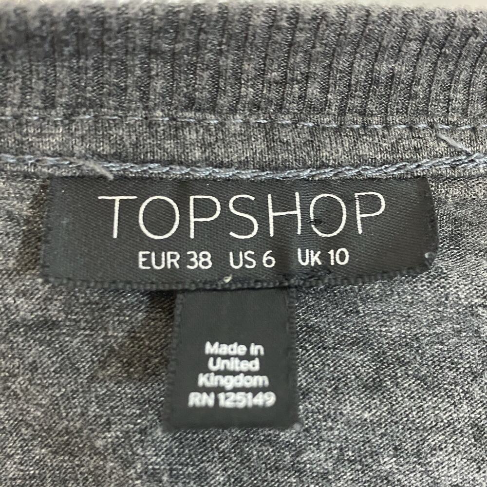 Topshop Flutter Layered Keyhole Back Tee Shirt Dr… - image 5